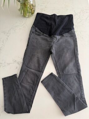 H&M Grey Maternity Jeggings with Black Overband